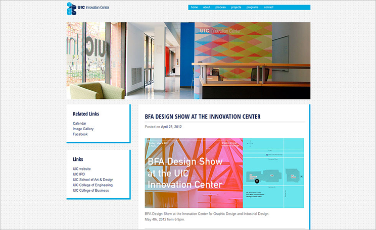 Innovation Center Website Homepage