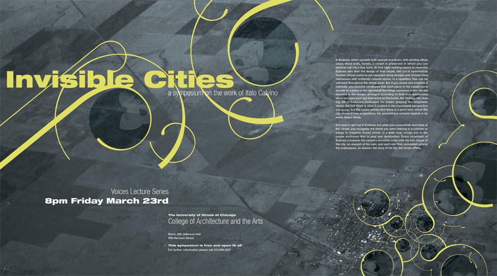 Invisible Cities Poster, UIC Graphic Design Studies